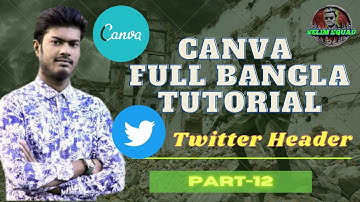 How to use Canva Graphdesgin software | Twitter Header | Professional Graphdesgin Class Part-12