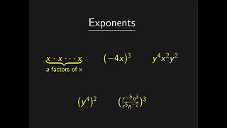Exponents Explained, Exponent Rules, Simplifying Exponents