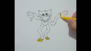Como desenhar o Huggy Wuggy de forma fácil!
