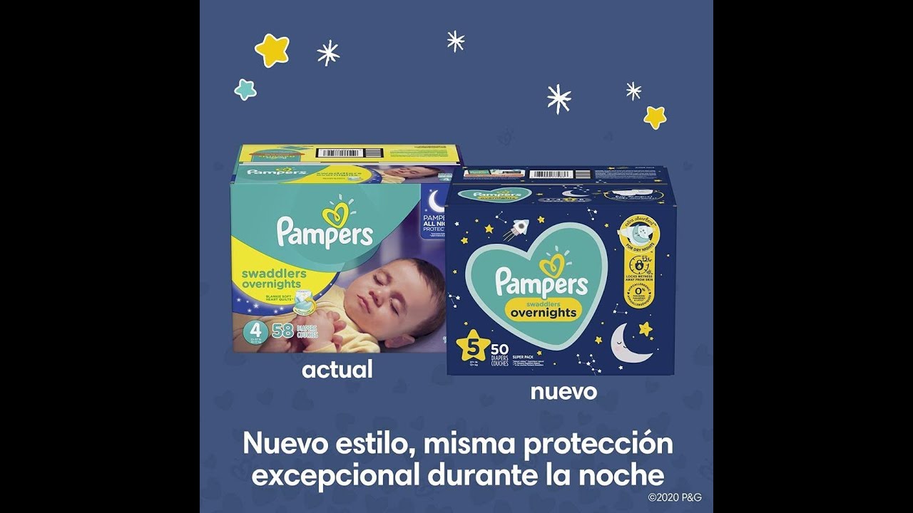Pampers Diapers Size 5, 50 Count - Swaddlers Overnights Disposable Baby Diapers 