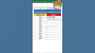 Convert centimetres into meters | #exceltech #excelformula