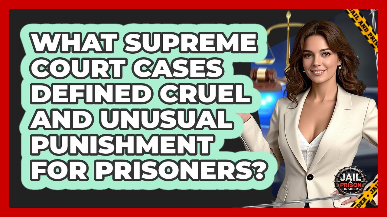 What Supreme Court Cases Defined Cruel And Unusual Punishment For Prisoners? - Jail & Prison Insider