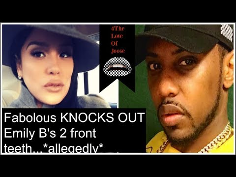 Fabolous KNOCKS OUT Emily B's 2 front teeth...(allegedly) - YouTube