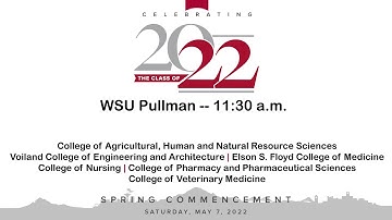 Spring 2022 11:30 a.m. Commencement