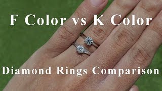 F vs K Color Diamond Comparison - Are They Too Yellow?