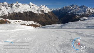 Zermatt: Skiing from Trockener Steg (2939m) to Furi (1867m) in April’22