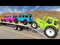 Flatbed Truck Mcqueen | Transportation with Truck - Pothole vs Car #204 - BeamNG.Drive