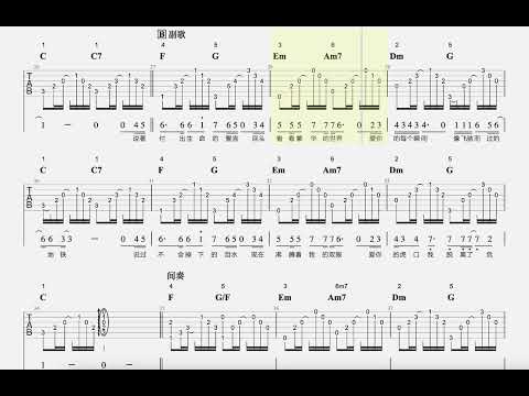 虎口脱险 Escape from the tiger's mouth 吉他弹唱谱