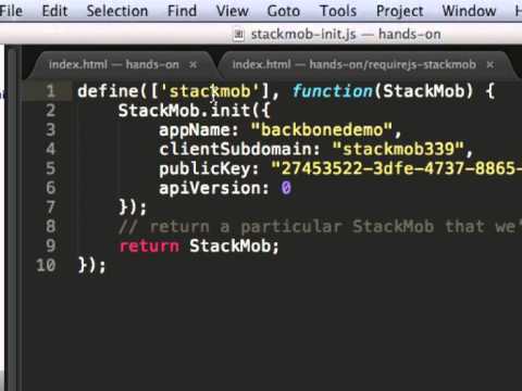 17 - Requirejs Stackmob