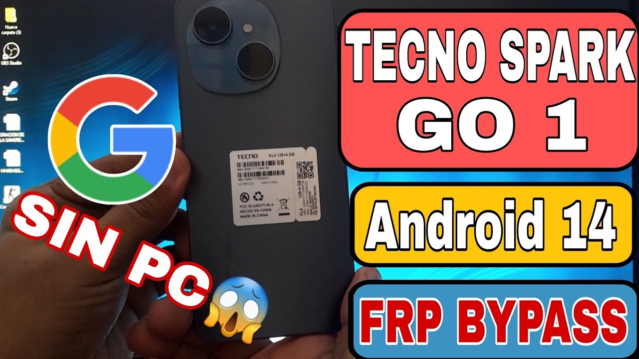 Eliminar Cuenta Google Tecno Spark Go 1 Android 14 | Tecno Spark Go 1 (KL4) FRP Bypass | Manual🤩
