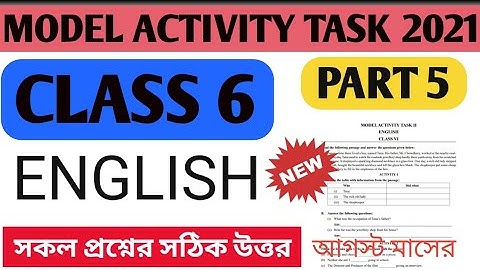 Modal activity task class 6 English part 5 (II Series) August 2021