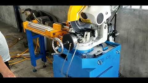 Máy cắt không bavia mc 400 datyso bán tự động có bộ đẩy phôi bàn giao tại xưởng