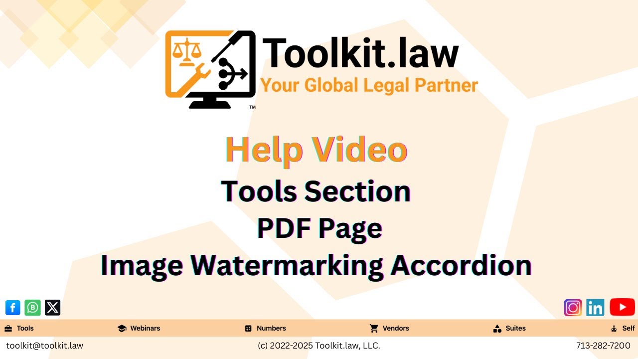 Secure PDF Documents for Lawyers & Legal TeamsToolkit.law Image Watermarking