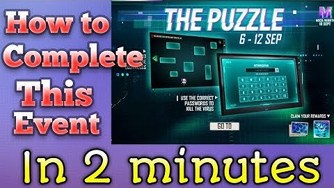 How to complete moco puzzle event in free fire||telugu