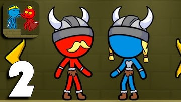 Red and Blue Stickman : Animation Parkour - Gameplay Part 2 Levels 12-18 (Android, iOS) All Levels