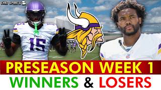 Vikings WINNERS LOSERS After Week 1 Preseason WIN vs Giants Ft J J McCarthy