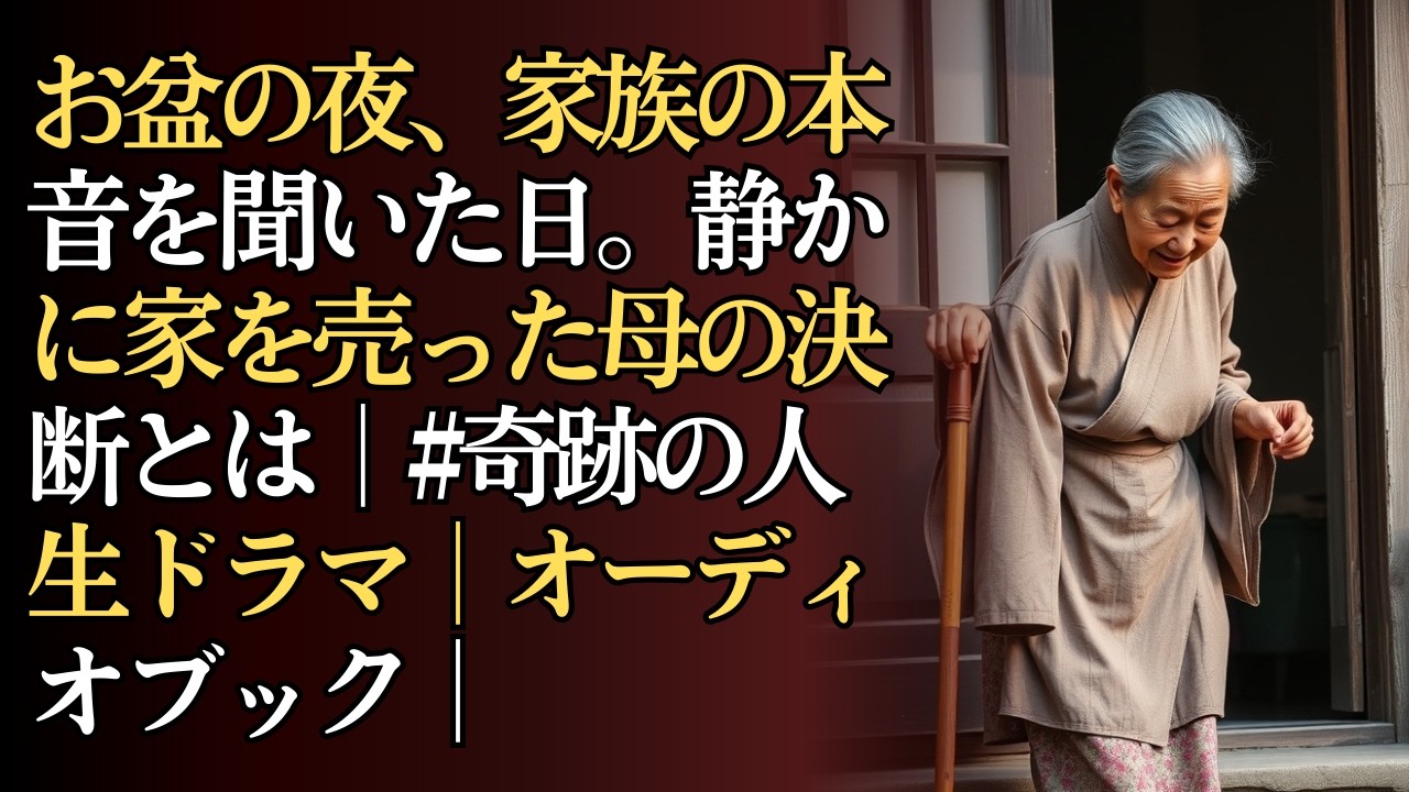 お盆の夜、家族の本音を聞いた日。静かに家を売った母の決断とは｜#奇跡の人生ドラマ｜オーディオブック｜
