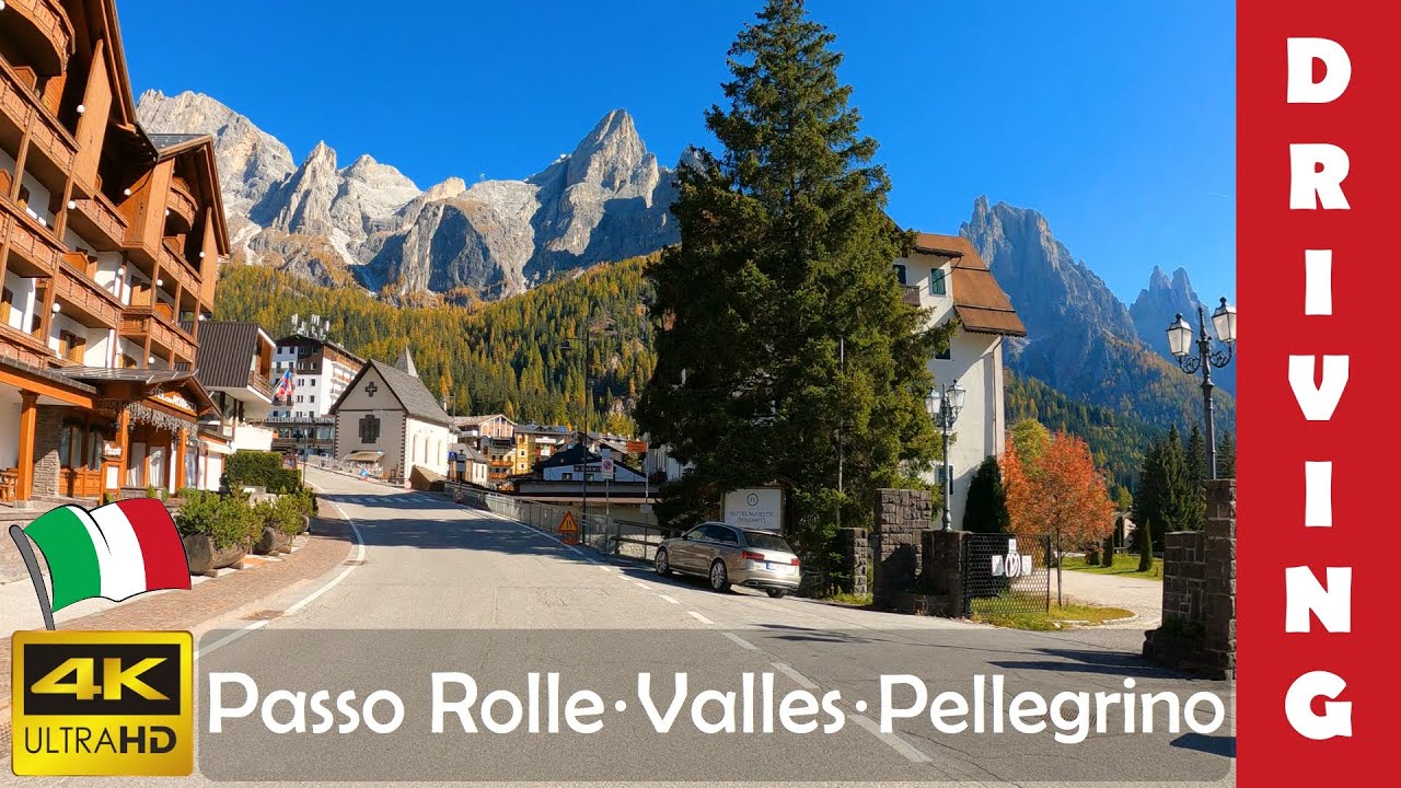 Driving in Italy 17: Passo Rolle, Passo Valles & San Pellegrino | 4K 60fps