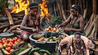 Discover Hadzabe Monster Pig Hunt and Cooking | hunters life