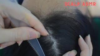 ASMR Real Person head Scratching With Hair Parting Sounds, Relaxing For Reduce Stress, Anxiety