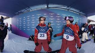 360VR: Send it down the snowboard slopestyle course at the Winter Olympics | NBC Sports