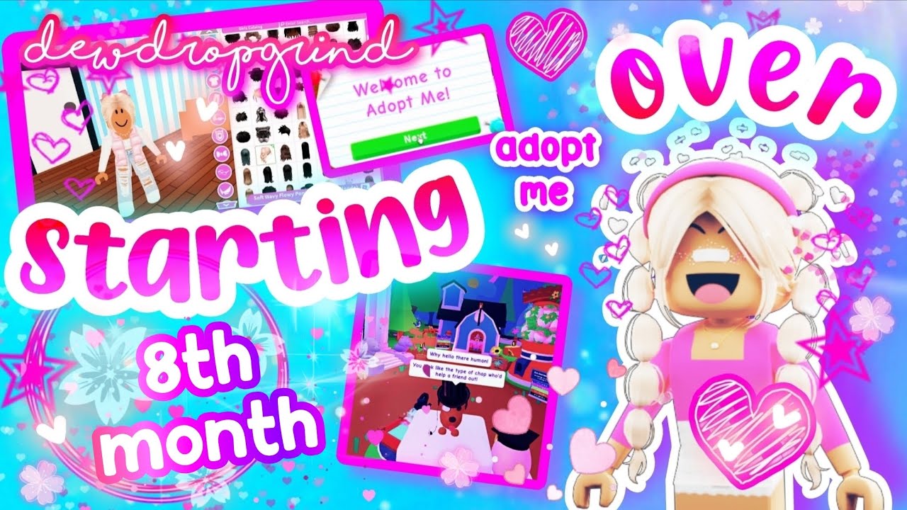 💗 STARTING OVER 💗 in Adopt Me! 8th FULL MONTH! #adoptme