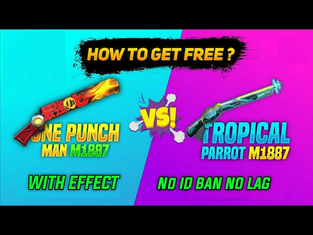 AFTER UPDATE TROPICAL M1887 , ONE PUNCH MAN M1887 GUN SKIN GLITCH BY LRK GAMING class=