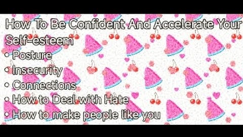 How to be confident and Secure in a short period of time✨