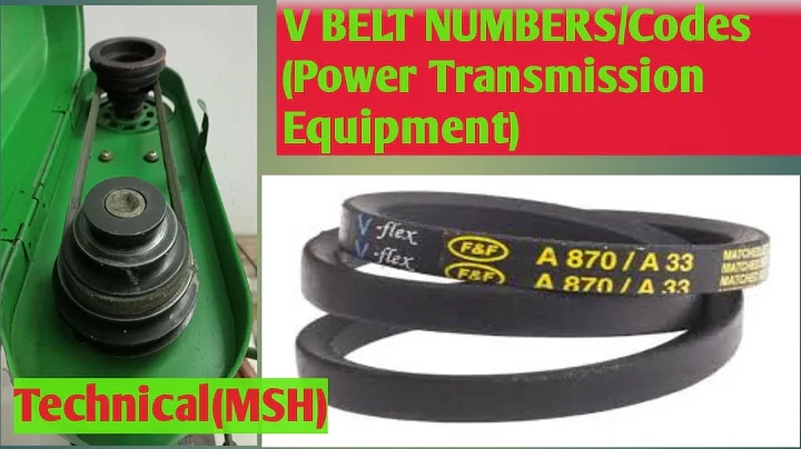 V belt numbers meaning||Belt Code|Power Transmission equipment |Mechanical Engineering | V Belt size