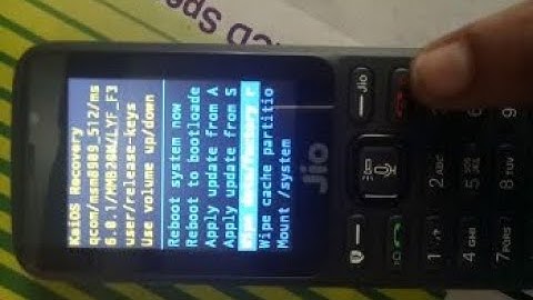 Jiophone f30c hard reset