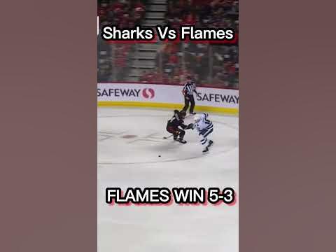 NHL Sharks Vs Flames Highlights. Flames Win 5-3 #shorts #subscribe ...