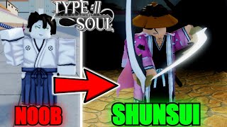 Going From Noob To BANKAI Shunsui Kyoraku In Type Soul...(Roblox)