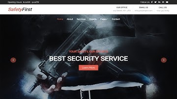 🚔 SafetyFirst - Free Security Guard Website Template | HTML CSS Bootstrap 🎯