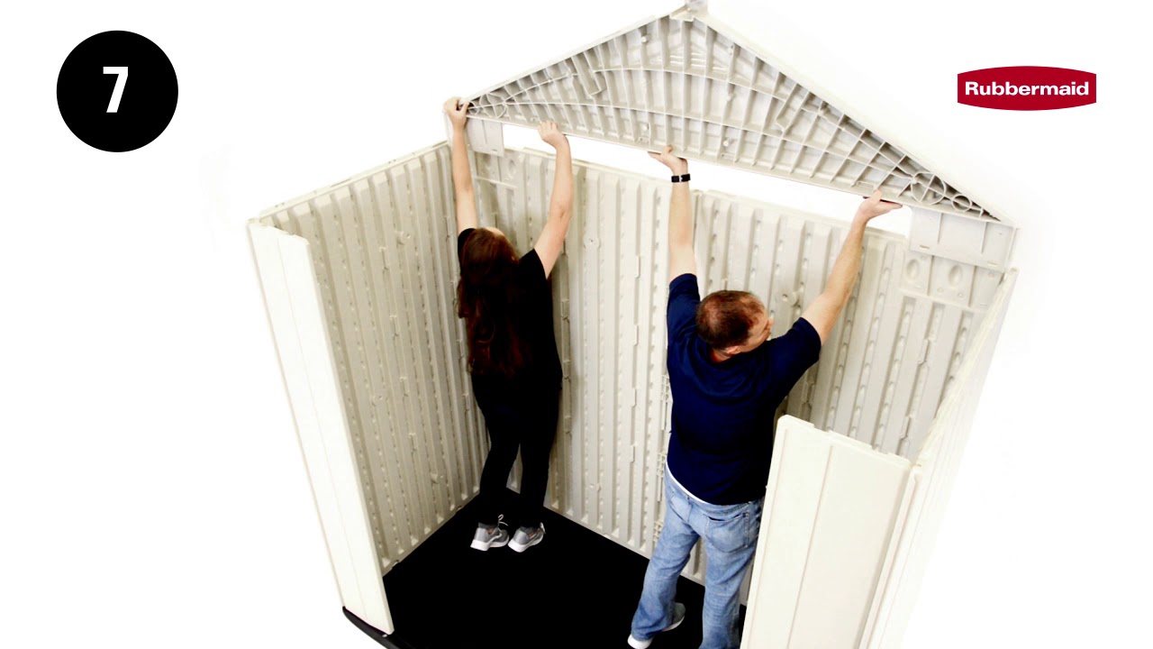 Rubbermaid 7’ x 3.5’ Shed Installation - YouTube