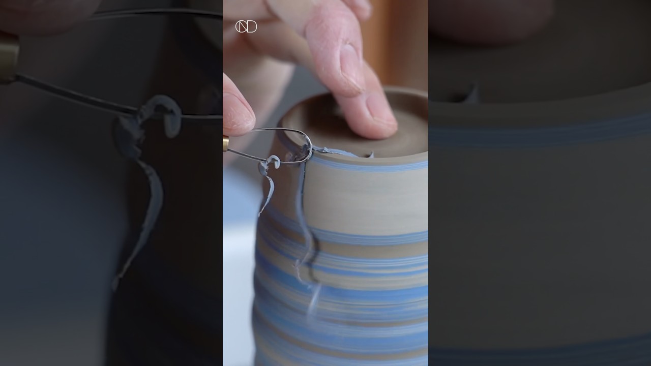 Slip Decorated Ceramic Vase