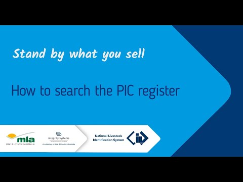 NLIS How-to: Search the PIC register