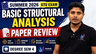 BSA Paper Review | Amrut Classes | GTU Summer 2026 Exam