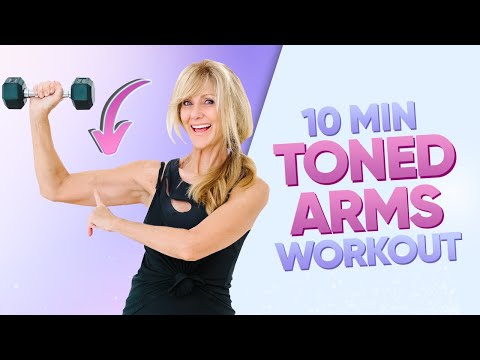 7 Minute TONED ARM Workout With Weights Over 50! 