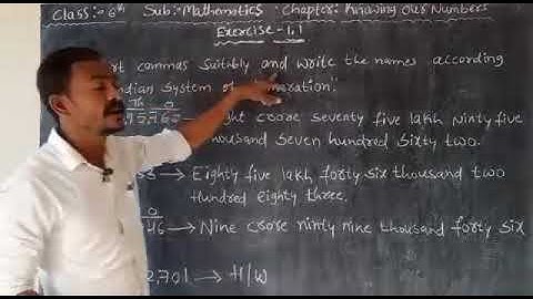Knowing our Numbers- Excercise 1.1.- Video 02