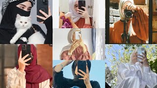 Elegant Hijabi Mirror Selfie Poses|Hijabi Girl Aesthetic DP Collection|Muslim girl dpz  screenshot 2