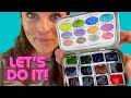 EASY Travel DANIEL SMITH Watercolor Palette Set Up from Scratch!