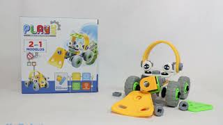 Four Wheels Brinquedo 2 Em 1 De Montar Playduc