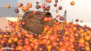 Color Balls . Blender Rigid body simulation - Blender Satisfying Animation V8