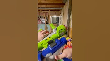 POV Nerf Dart Tag Hyperfire Dual Wield (Green and Blue)! #shorts