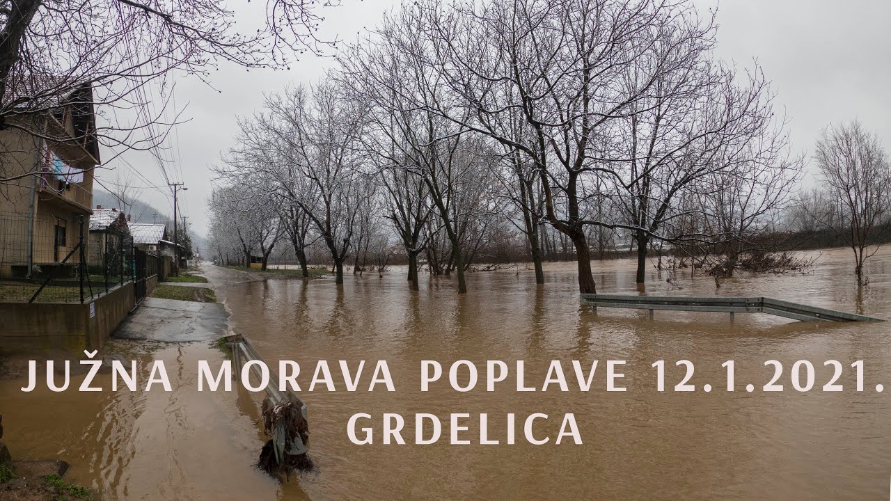 JUŽNA MORAVA POPLAVE 12.1.2021. GRDELICA