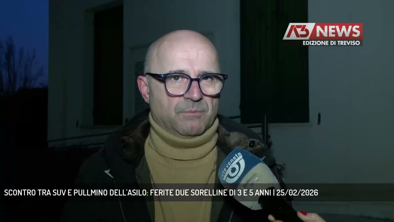SCONTRO TRA SUV E PULLMINO DELL'ASILO: FERITE DUE SORELLINE DI 3 E 5 ANNI | 25/02/2026