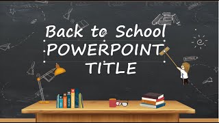 Back to School PowerPoint Template – Chalkboard Classroom Presentation