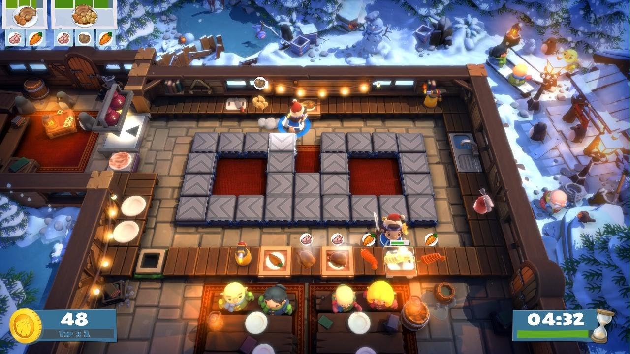 Overcooked! All You Can Eat - Festive Seasoning 1-6 (single player) Score: 1155