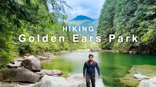 Silent Hiking Golden Ears Park British Columbia Canada. Hiking trails with stunning views