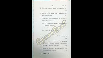 BPYG-172: PHILOSOPHY OF RELIGION | December 2024 | IGNOU #exam #ignouexam2025 #shorts #philosophy